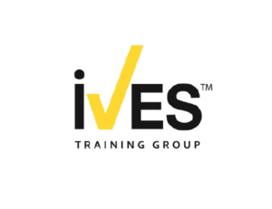 Ives Training Group logo with yellow check mark for the V