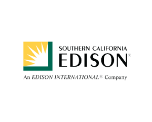 Southern California Edison Logo with sunshine in yellow and green square